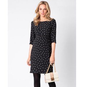 Seraphine Black Dot Maternity Dress